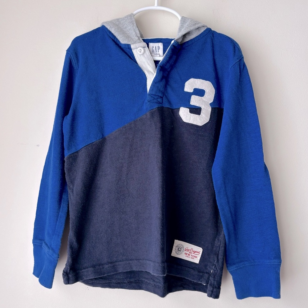 GAP Kids Blue Hoodie Long Sleeve Shirt Small
